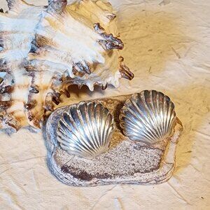 Avon Sterling Scallop Shell Earrings